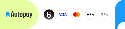 Płatności obsługuje Autopay: BLIK, Visa, Mastercard, Apple Pay, Google Pay