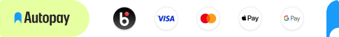 Płatności obsługuje Autopay: BLIK, Visa, Mastercard, Apple Pay, Google Pay